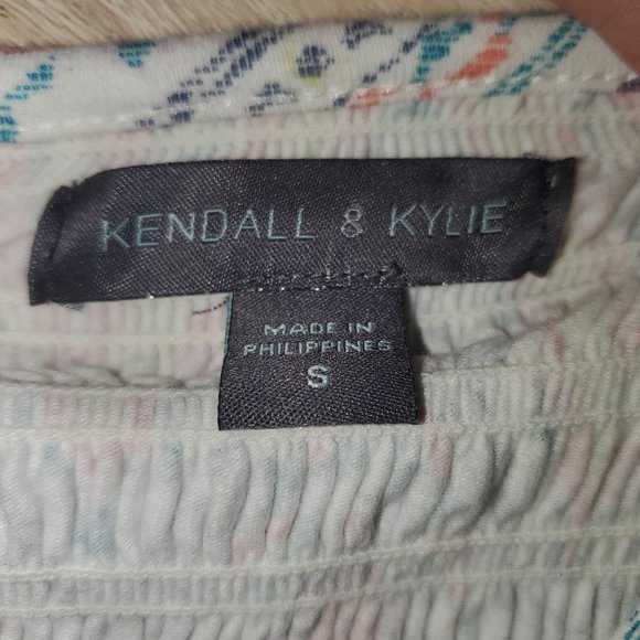 Strapless, Kendall & Kylie tribal print crop top S - Picture 3 of 4